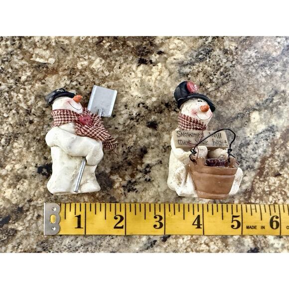 Snowman Will Melt Your Heart & Shovel Snowman Christmas Decoration Figures,1998 - Picture 8 of 9